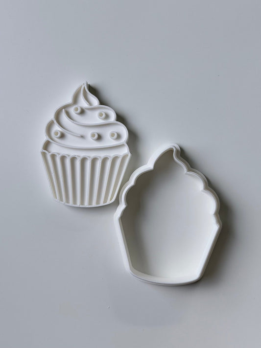 Cupcake Cookie Cutter & Stamp