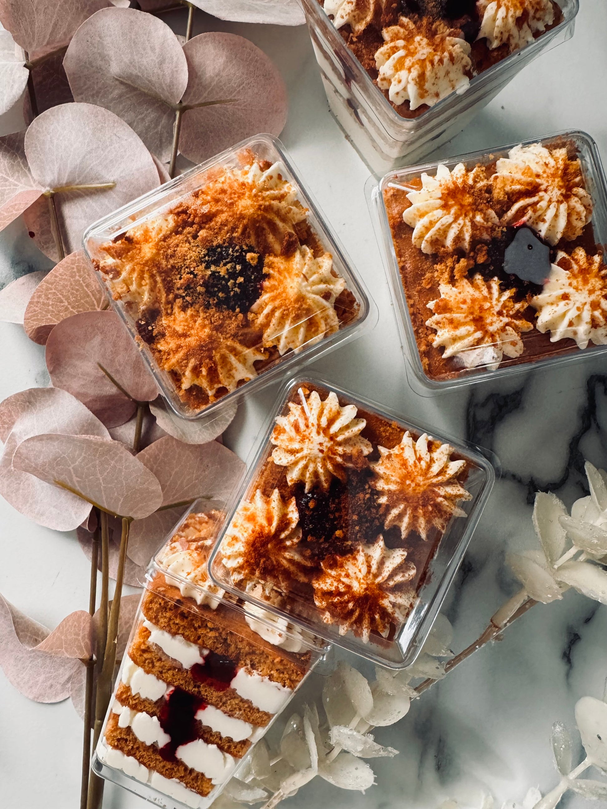 Cake sample box with selection of flavours