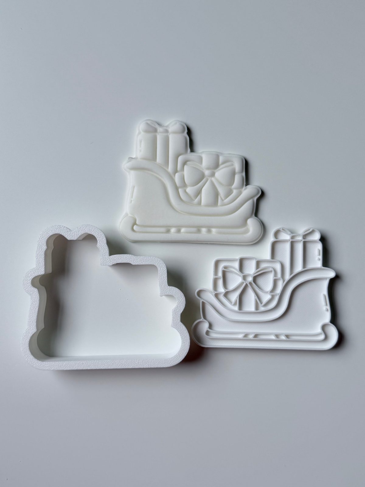 Santa Sleigh Cookie Cutter & Stamp