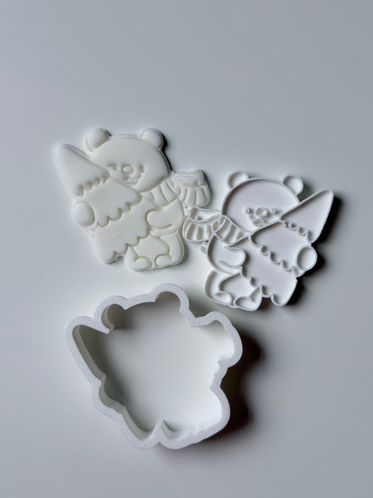Teddy Bear with Tree Cookie Cutter & Stamp