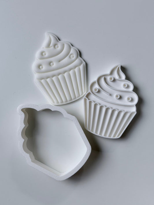 Cupcake Cookie Cutter & Stamp